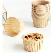 AyrStore Kraft Muffin Cupcake Kalıbı Kek Kapsülü, Muffin Kek Kalıbı, Airfryer Uyumlu
