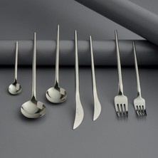 Jumbo 4400 Fallen 84 Parça 12 Kişilik Çelik Çatal Kaşık Bıçak Takımı