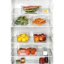 AyrStore Kırılmaz Ultra Dayanıklı Buzdolabı Düzenleyici Organizer Kutu Şeffaf - 26X17X9CM
