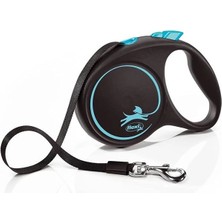 AyrStore Flexi Black Design M Beden Mavi 5mt Şerit Tasma