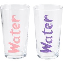 AyrStore Water Bardak 570 ml 2'li Set Pembe & Mor