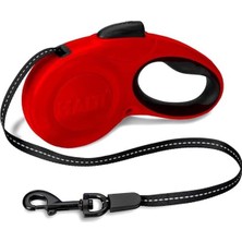 AyrStore Halti Köpekler Için Otomatik Makaralı Tasma Kayışı, L Boy Kırmızı 3 M