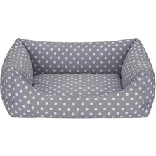 AyrStore Uniform Gri Puantiyeli Kedi ve Köpek Yatağı S 50X60CM