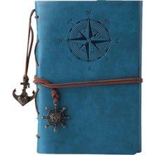 AyrStore Vintage Doldurulabilir Notebook, Birinci Sınıf Pu-Deri Klasik Kabartmalı Travel Journal