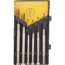 AyrStore W 2251, Saatçi Tornavida Seti 6 Parça, Gri, Siyah