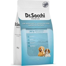 AyrStore Dr.sacchi Premium Düşük Tahıllı Sığır Etli ve Kuzu Etli Düşük Tahıllı Yavru Köpek Mamas 1,5 kg