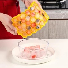 AyrStore Pratik Petek Şeklinde Silikon Buz Kalıbı Silikon Yapışmaz Buzluk Petek Buz Küpü Asorti