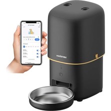 AyrStore PF02 Akıllı Kedi Köpek Otomatik Mama Kabı, Tuya App-Wifi Uzaktan Kontrol, 4lt Hazne, Metal