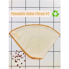 AyrStore (2 Adet) Yıkanabilir, Kumaş, Organik Kahve Filtresi (No:2) AĞARTILMAMIŞ%100 Ham