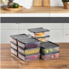 AyrStore 1180 12LI Buzdolabı Organizer Mikrodalga ve Derin Dondurucuya Uygun Buzluk Bakliyat Saklama