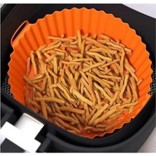 AyrStore Güncelçarşı Airfryer Silikon Pişirme Kabı 20X5 cm Bpa Içermez Airfryer Pişirme Kağıdı, Yapışmaz