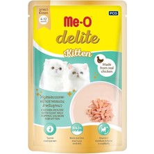 AyrStore Me-O Delite Yavru Kedi Somon Soslu Keçi Sütlü Tavuk Mus, 70 gr