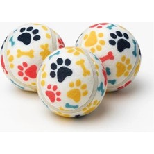 AyrStore 3’lü Köpek Oyuncak Top Seti, Yumuşak Kauçuk Tenis Topu, Küçük ve Orta Irk Köpekler Için