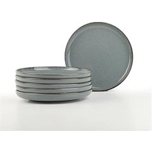 AyrStore Moderna 6 Parça 19 cm Pasta Tabağı Mavi