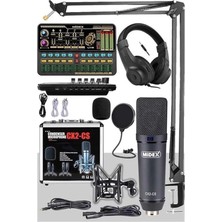 AyrStore Stüdyo Ekipmanları Private Paket-2 Cx2 Mikrofon VS11 Ses Kartı Stüdyo Kayıt Seti