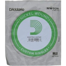 AyrStore D'addario NW026 Elektro ve Akustik Tek Tel, (Re), Nicke