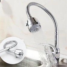 AyrStore Hareketli Dönebilen Hortumlu Musluk Ucu Iki Fonksiyonlu Su Tasarruflu ve Esnek Tasarım