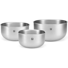 AyrStore Hazırlama Kasesi Seti, 3 Parça, 18/10 Paslanmaz Çelik, Salata Kasesi, Karıştırma Kasesi