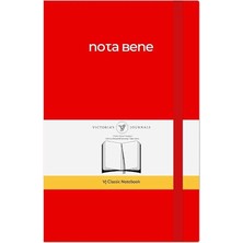 AyrStore Victoria's Journals Nota Bene Classic Esnek Kapak Defter 13X21 cm (Kırmızı)