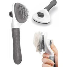 AyrStore Kedi Köpek Tarağı Otomatik Temizlenen Tuşlu Evcil Hayvan Fırçası Kedi Köpek Tüy Kıl Toplama Tarağı
