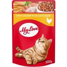 AyrStore Soslu Tavuk Etli Pouch Kedi Maması, 100GR, 24 Adet