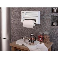 AyrStore Mutfak Folyo/havlu Tutucusu-Beyaz M-E81-01