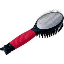 AyrStore Gro 5950 Kedi Köpek Oval Çift T. Fırça, Red, M, Double Undercoat