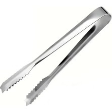 AyrStore Paslanmaz Çelik Buz Maşası, 15 Cm, Tırtıklı Uçlu, Içecek ve Parti Sunumları Için