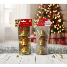 Empressco Yılbaşı Ağacı Süsü Çanlar, Renkli, 5x6 Cm, 3 Adet