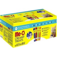 AyrStore Me-O Harika Mix 4 Çeşit Kedi Krema Ödülü Kutu 25X4X 15 gr