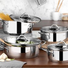 AyrStore Yıldız Solo 8 Pça Çelik Tencere Seti