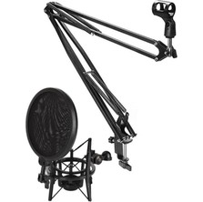 AyrStore NB40 Masa Mikrofon Standı (Sehpa) + SH-101 Pop Filtre ve Shock Mount Set
