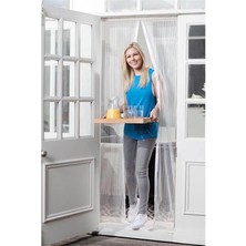 AyrStore Mıknatıslı Kapı Sinekliği, Sinek Böcek Tutucu, Beyaz Tül Sineklik, Sivrisinek Ağı, Balkon