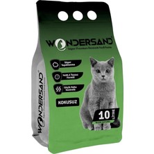 AyrStore Kokusuz Naturel Ince Tane Topaklanan Kedi Kumu 10 Lt