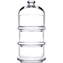 AyrStore -Villa Patisserie 3 Katlı Cam Kurabiyelik - 102150