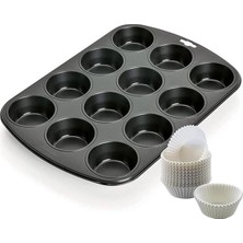 AyrStore Kaıser Classic Mufin Kalıbı 12LI+60 Ad Kağıt Kalıp