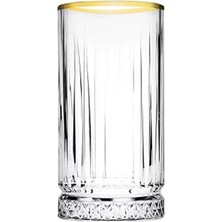 AyrStore Paşabahçe Elysia Golden Touch Yaldızlı Uzun Bardak 4'lü 450 cc 520015