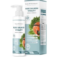 AyrStore Pure Salmon VITALITY%100 Doğal Norveç Somon Yağı, Omega 3 ve 6, E Vitamini, Kedi ve