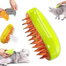 AyrStore Buharlı Kedi ve Köpek Tarağı, Yumuşak Silikon Başlıklı, Kedi Köpek Yıkama Fırçası