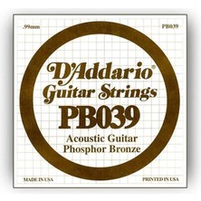 AyrStore D'addario PB039 Akustik Tek Tel, Fosfor Bronz Tel, (La)