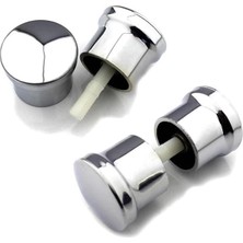 AyrStore 2 Takım Duşakabin Kulpu 2 Kapaklık Duşakabin Kulp Krom 2 Iç 2 Dış Çift Kapak Topuz Kulp