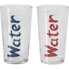 AyrStore Water Bardak 570 ml 2'li Set Mavi & Kırmızı