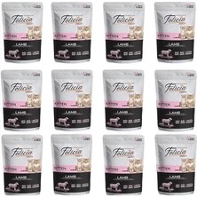 AyrStore Pouch Yaş Kedi Maması, Tahılsız, Kuzu Etli, Yavru Kedi (12 x 85 Gr)