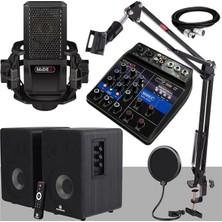 AyrStore Impressive Paket-1 Stüdyo Ekipmanları Kayıt Seti (Monitör Mikrofon Mikser)