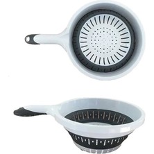AyrStore Katlanabilir Mutfak Süzgeci, Saplı, 30,5 x 14 Cm, Bulaşık Makinesinde Yıkanabilir