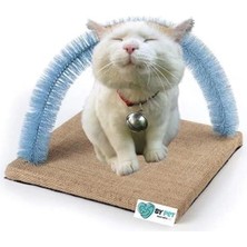 AyrStore Fırçalı Kedi Kaşınma Sürtünme ve Masaj Tahtası (Mavi)