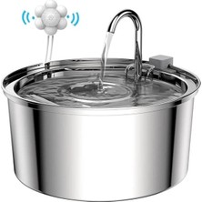 AyrStore Hareket Sensörlü 3.2 L Paslanmaz Çelik Kedi Köpek Için Otomatik Su Pınarı Su Çeşmesi Su