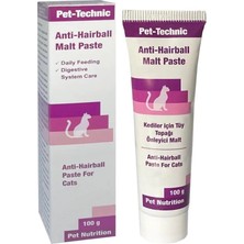 AyrStore Pet-Technic Anti Hairball Malt Paste – Kediler Için Malt Bazlı Tüy Yumağı Önleyici Takviye Macunu –
