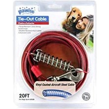 AyrStore Pawise Köpekler Için Yaylı Çelik Bahçe Bağlama Halatı 6 mt