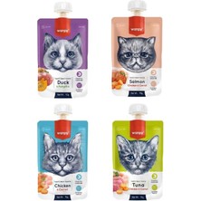AyrStore 4 Çeşit Kedi Et Ezmesi (90GR x 4 Adet)